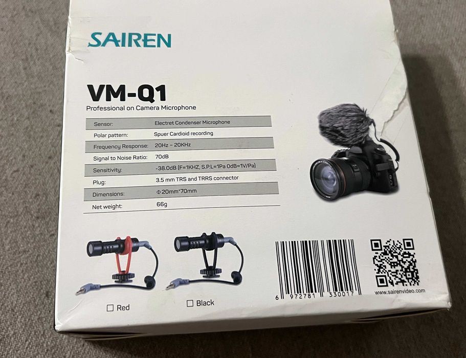 Microfon direcțional Sairen VM-Q1 complet cu accesorii, ca nou