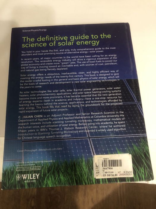 Книга Physics of Solar Energy