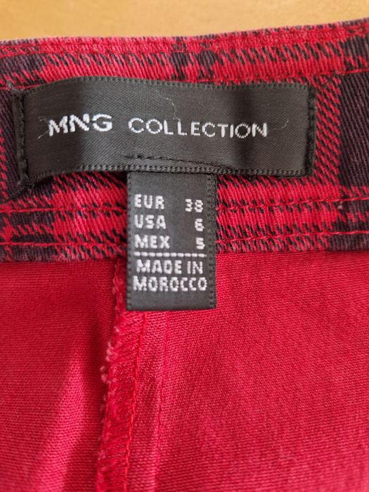 Fusta vintage mini in carouri Mango mas 38