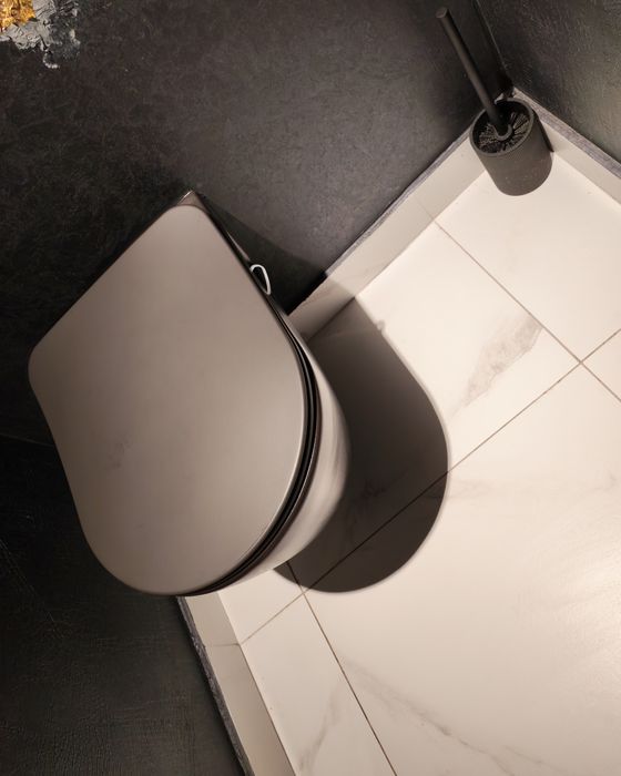 Set baie negru mat , lavoar, oglinda, wc, rezervor  wc