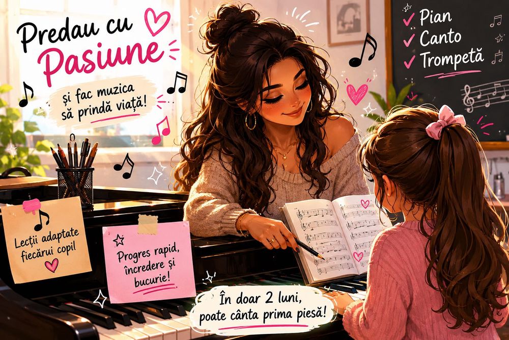 Cursuri de pian, canto și trompetă
