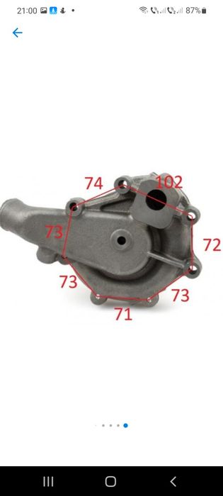 Pompa apa tractor Ford 2000 3000 5000 dexta ford super dexta ford majo