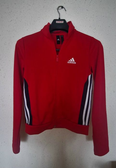 Червено спортно горнище Adidas