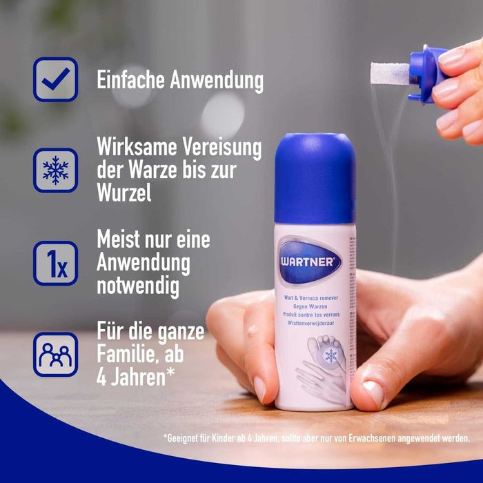 Wartner (Вартнер) замразяващ спрей крио терапия за брадавици