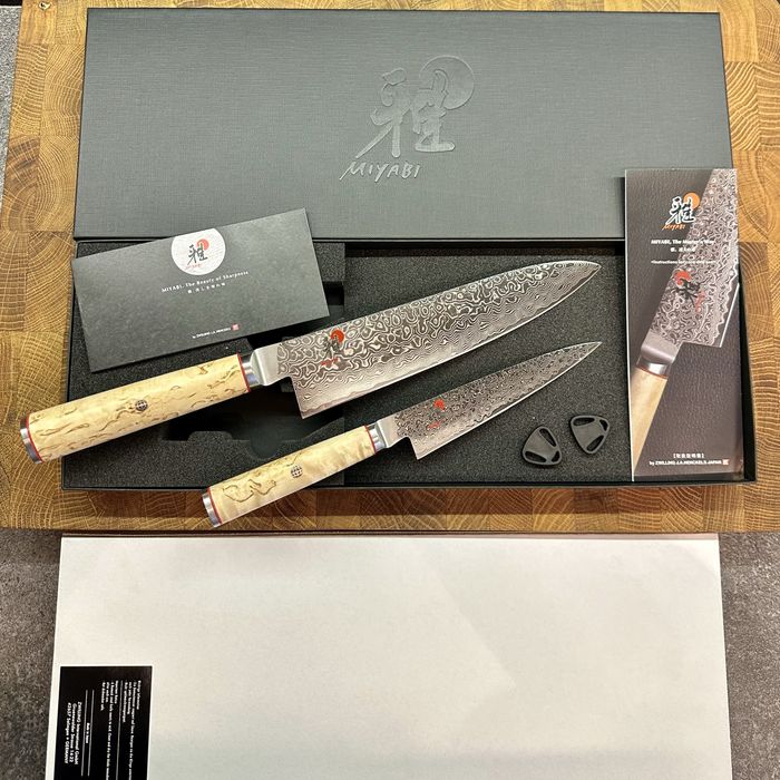 Set Cutit Miyabi Birchwood 5000MCD 200mm 130 mm Gyuto Petty japonez bucatar