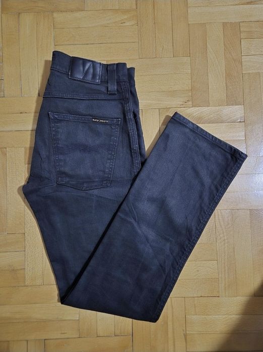 Blugi Nudie Jeans Co, Slim Jim, Dry Black Coated, Organic, Italy - 31