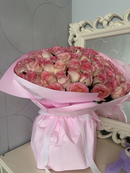 101 роза розовая красивая