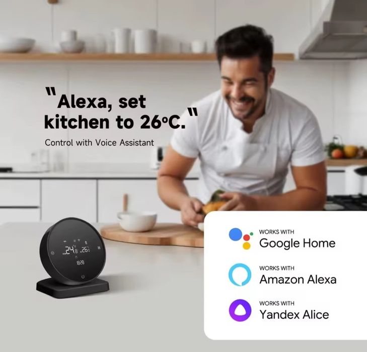 Nou Sigilat Negru Termostat Centrala Wirreles WiFi Smart