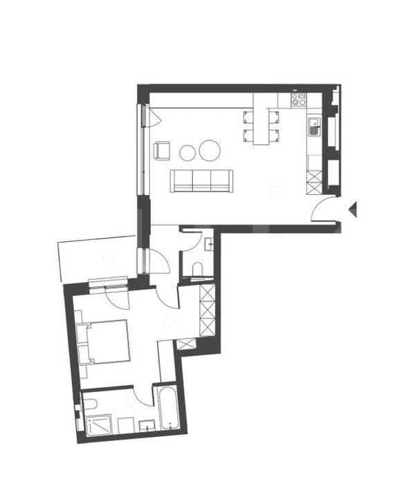 Comision 0 ! Apartament 2 camere, 2 Bai, Semicentral, 63 mp