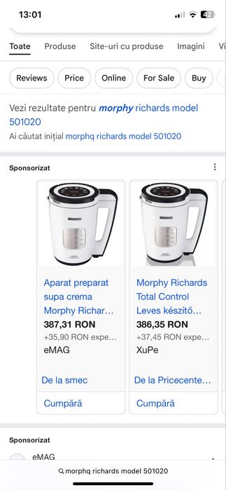 Aparat preparat supa crema Morphy Richards