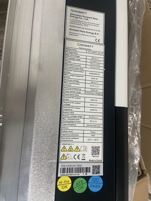 Growatt sph6000tl bl-up nou