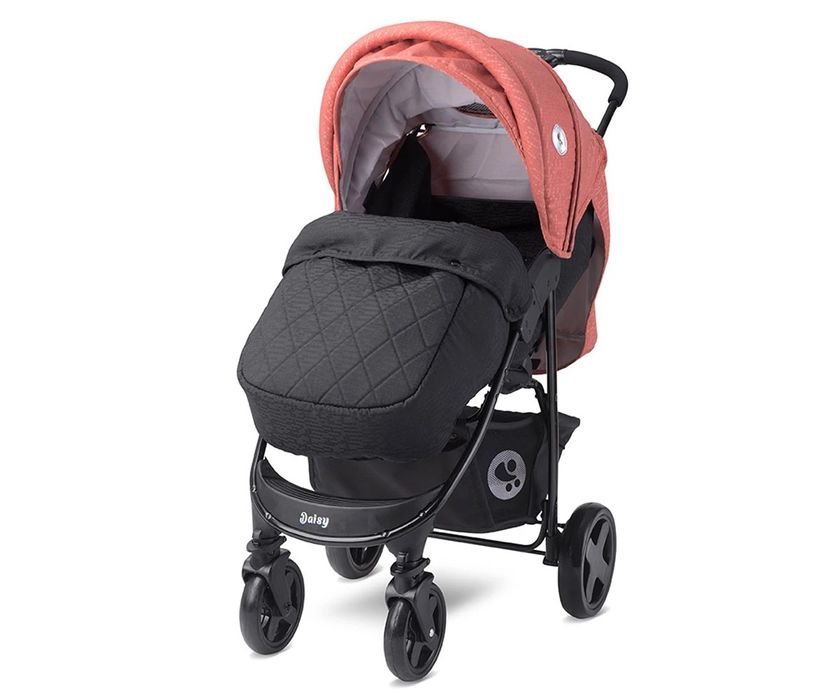 Бебешка лятна количка с покривало до 15кг Lorelli Daisy Basic, Black&G