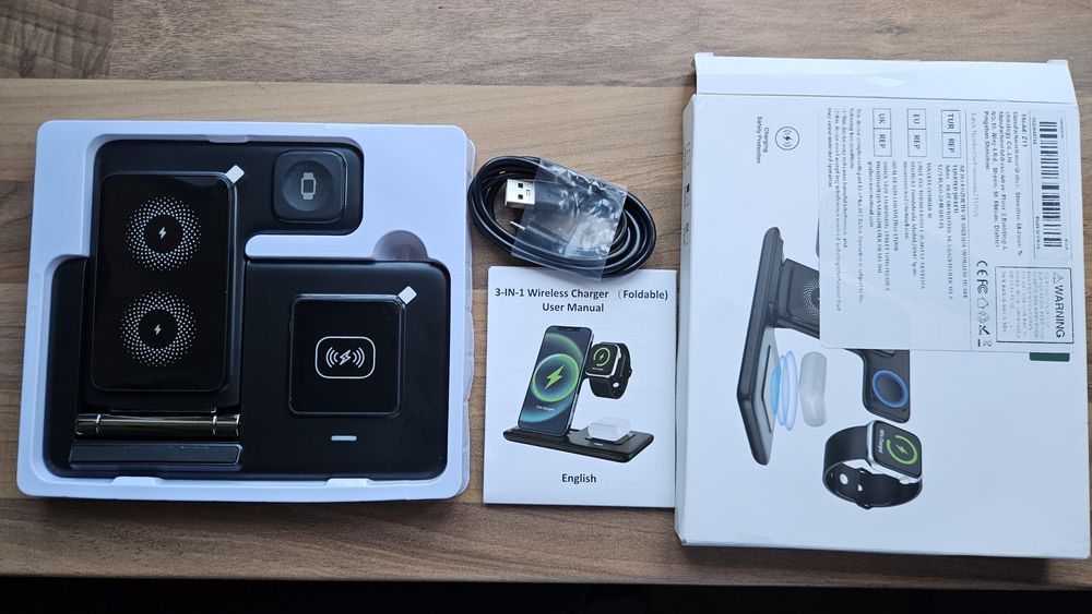 Dock incarcare wireless apple smartwatch, casti si smartphone