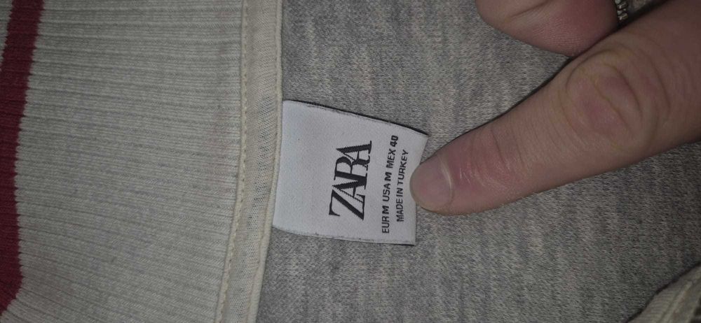 Hanorac Teddy Zara Man – Half-Zip, Mărimea M, Bej/Crem