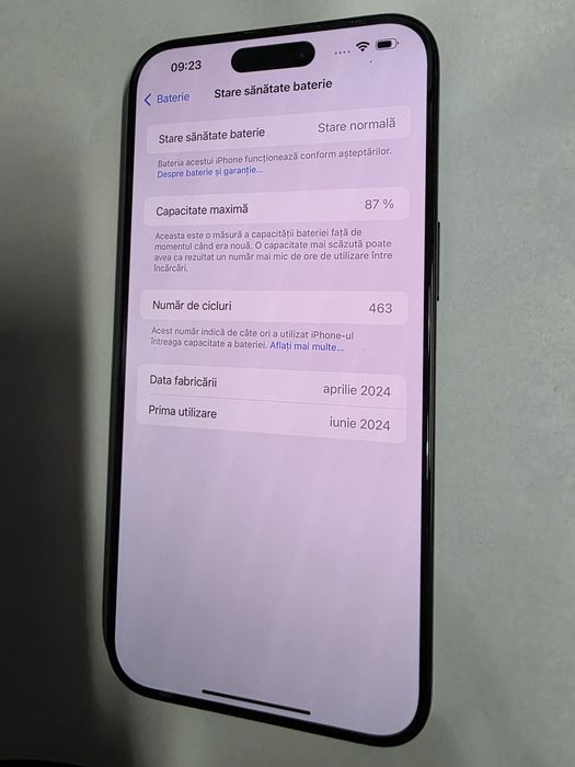 iPhone 15 Pro Max Blue Titanium 256GB Liber de retea Stare IMPECABILA