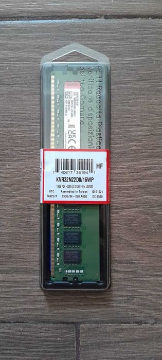 Новая оперативная память DDR-4 DIMM Kingston KVR32N22D8/16WP 16 Гб
