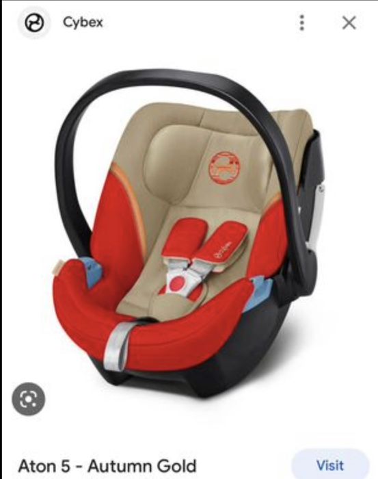 Кошче за кола Cybex Aton 5 Autumn gold и база