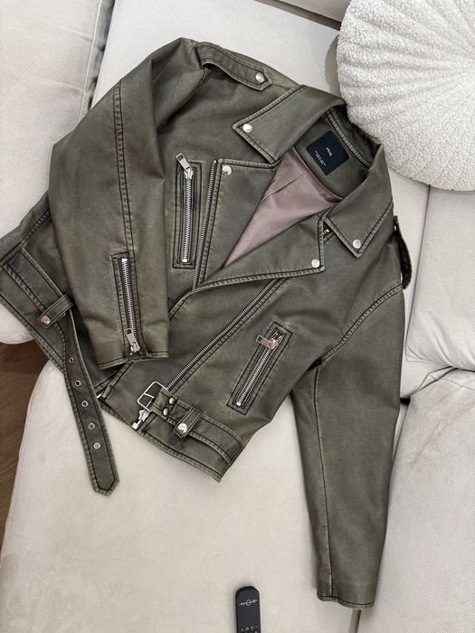 Дамско кожено яке Mango