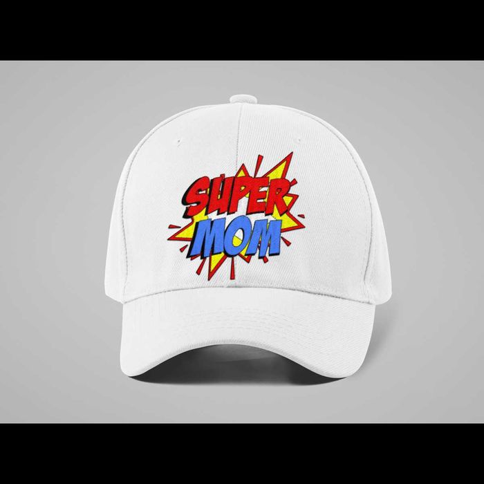 Шапка с козирка Super Mom