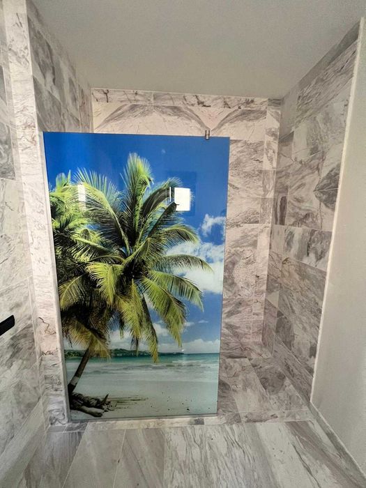 paravan walkin anticalcar si cabina dus panou sticla fix