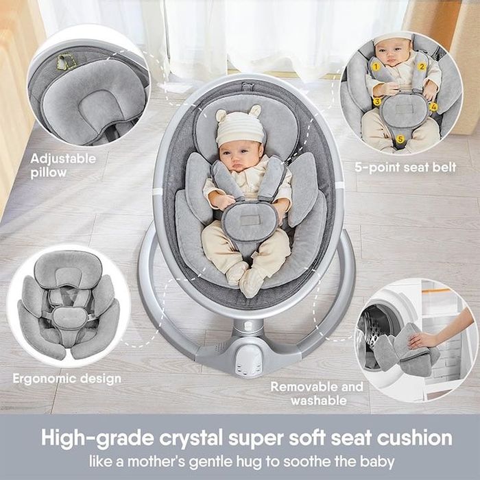 Електрическа бебешка люлка KidProtect, шезлонг
