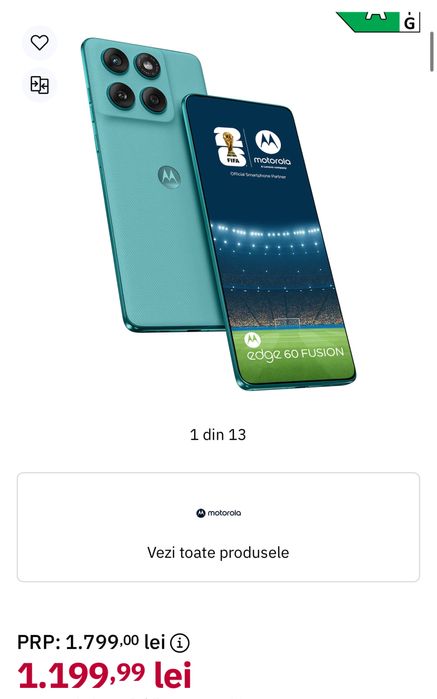 MOTOROLA Edge 60 Fusion 5G, 256GB. Sigilat