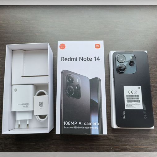 Redmi Note 14, 8 GB, 256 GB, Midnight Black