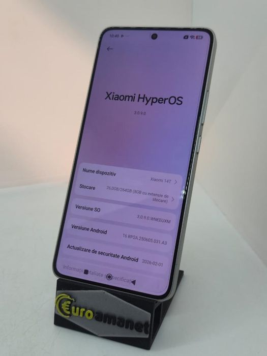 Telefon mobil Xiaomi 14T, 12GB RAM, 256GB, 5G, Titan Gray -A-