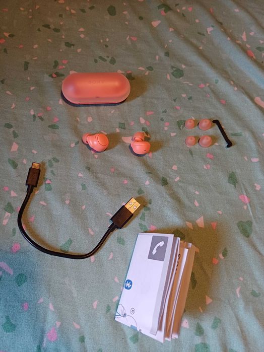 Casti wireless Sony wfc500d orange