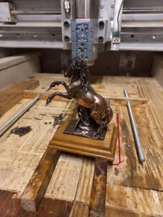 Статуетка-сувенир "Кон и ездач". Медна галванопластика.