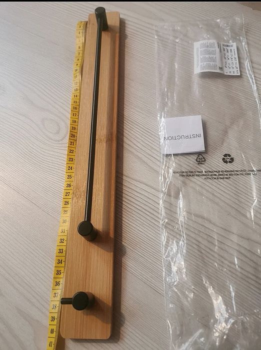 Suport pentru prosop bambus și metal Sinsay