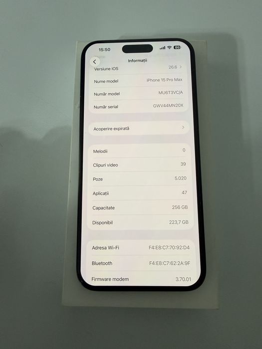Iphone 15 pro max/90% baterie