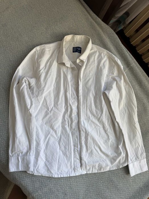 Белая рубашка на мальчика 11-13 лет