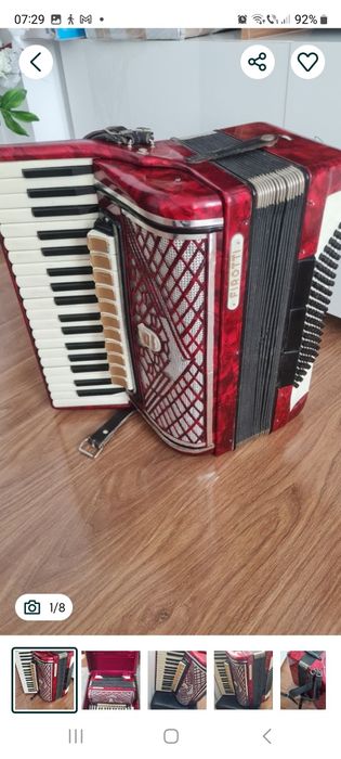 Acordeon Hohner 120 damă  Parot 80basi Firotti si Hohner sita