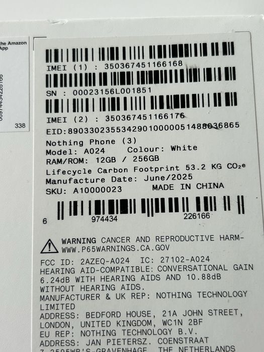 Nothing Phone (3) 5G 256GB 12GB RAM Dual