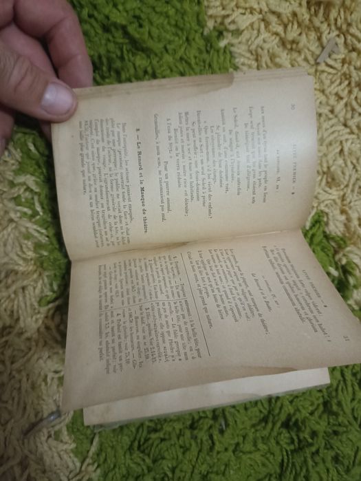 Carte veche franțuzească Fables de Phèdre 1898