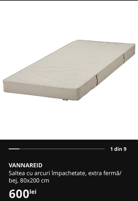 Divan IKEA Hemnes gri