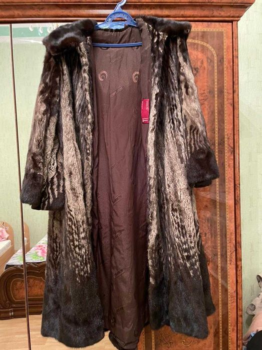 Шуба норковая с капюшоном