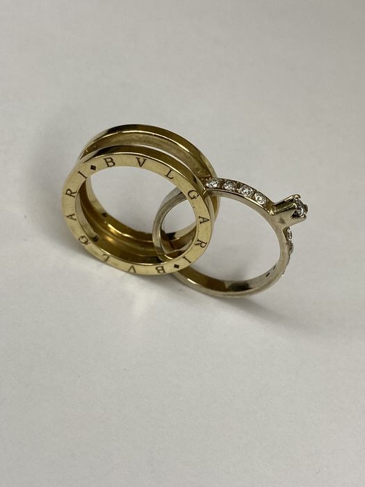 Золотое кольцо с бриллиантами
