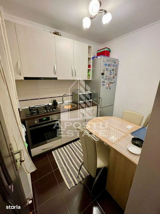 Apartament cu 1 camera, bucatarie inchisa, mobilat, Giroc