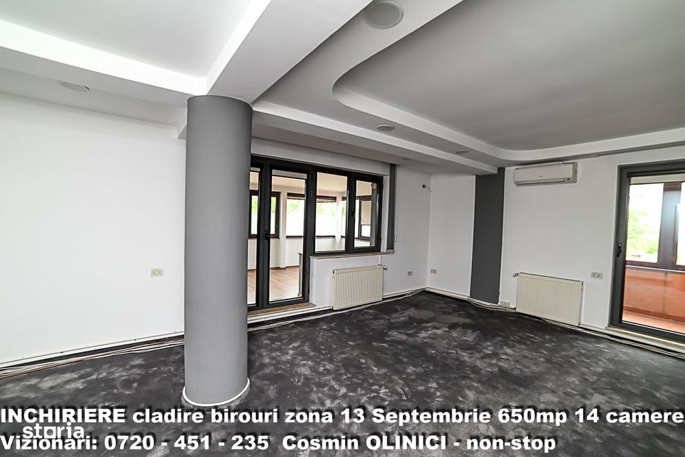 Spatii birouri de inchiriat zona 13 Septembrie I S+P+3 I 650 util