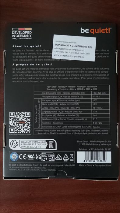 Ventilator PC 120mm PWM bequiet Silent Wings 4