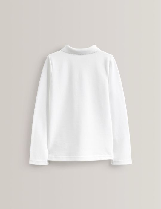 Рубашка поло с длинным рукавом на девочку