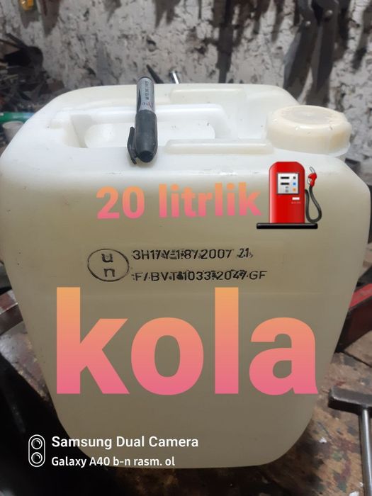 20litrlik kola kanistrlar baquvvat idish pishavoyga boladi