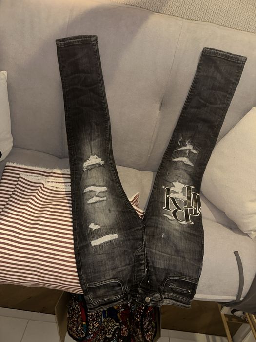 blugi amiri gri skinny marime M