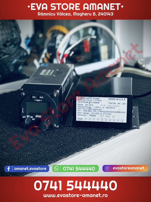 Transponder Becker BXP6401-1-(01) Mode S Level 2es Ameri-King AK-350 encoder Antenă + Cablaj incluse