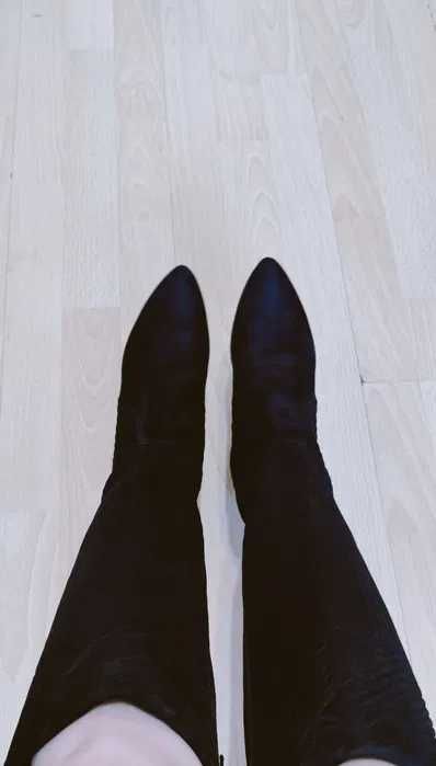 Сапоги замшевые черные 37 размер