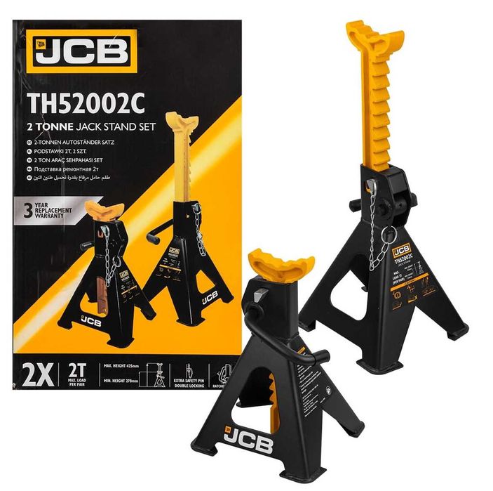 Комплект стойки за автомобил 2 тона със защита, 282мм - 430 мм JCB