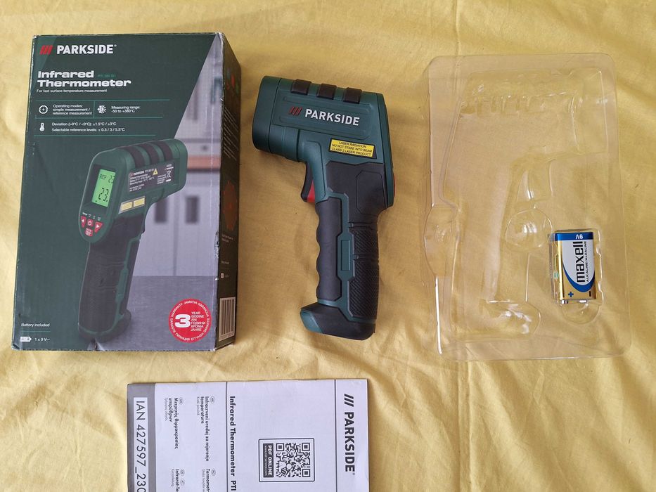 Termometru pistol digital cu infraroșu cu laser