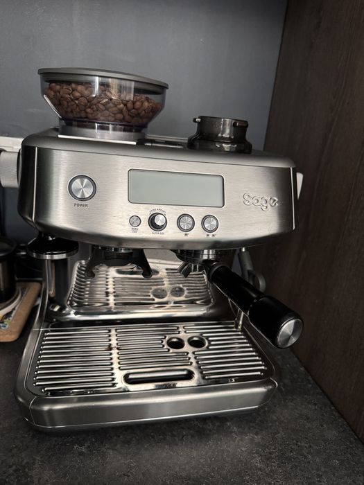 Espressor manual SAGE Barista Pro SES878BSS, 1.9l, 1680W, 15 bar, sistem termic ThermoJet, argintiu